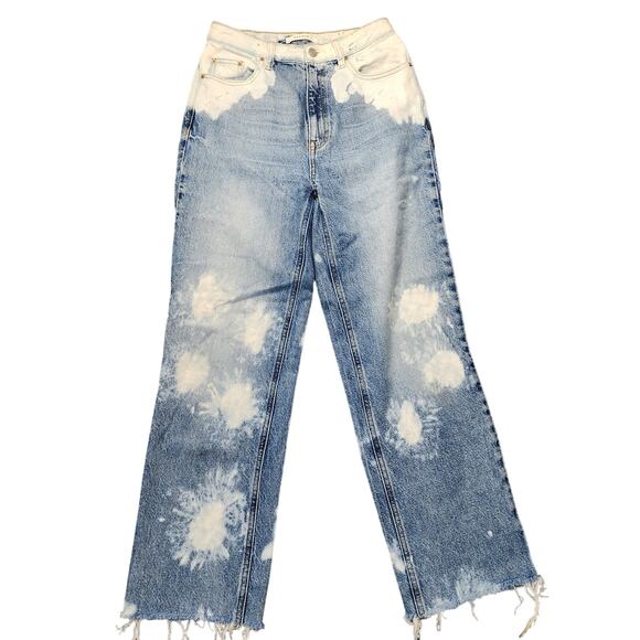 Pacsun Womens Jeans Size 26 90s Boyfriend High Rise Distressed Bleach Raw Hem - Picture 16 of 16